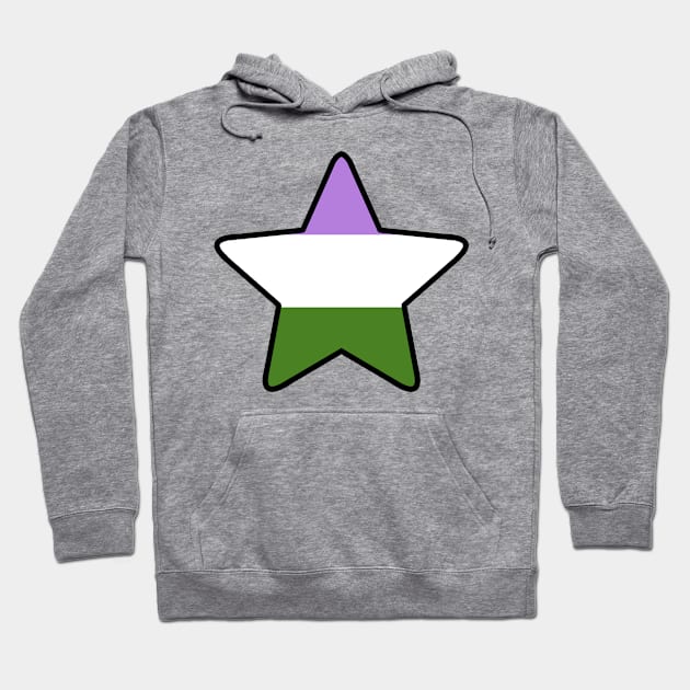 Genderqueer Pride Star Hoodie by SimplyPride